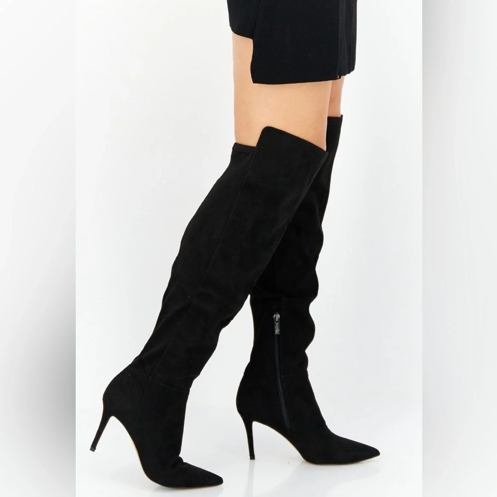 Jessica Simpson Women Zip Up Amriena Knee-Length Boots, Black